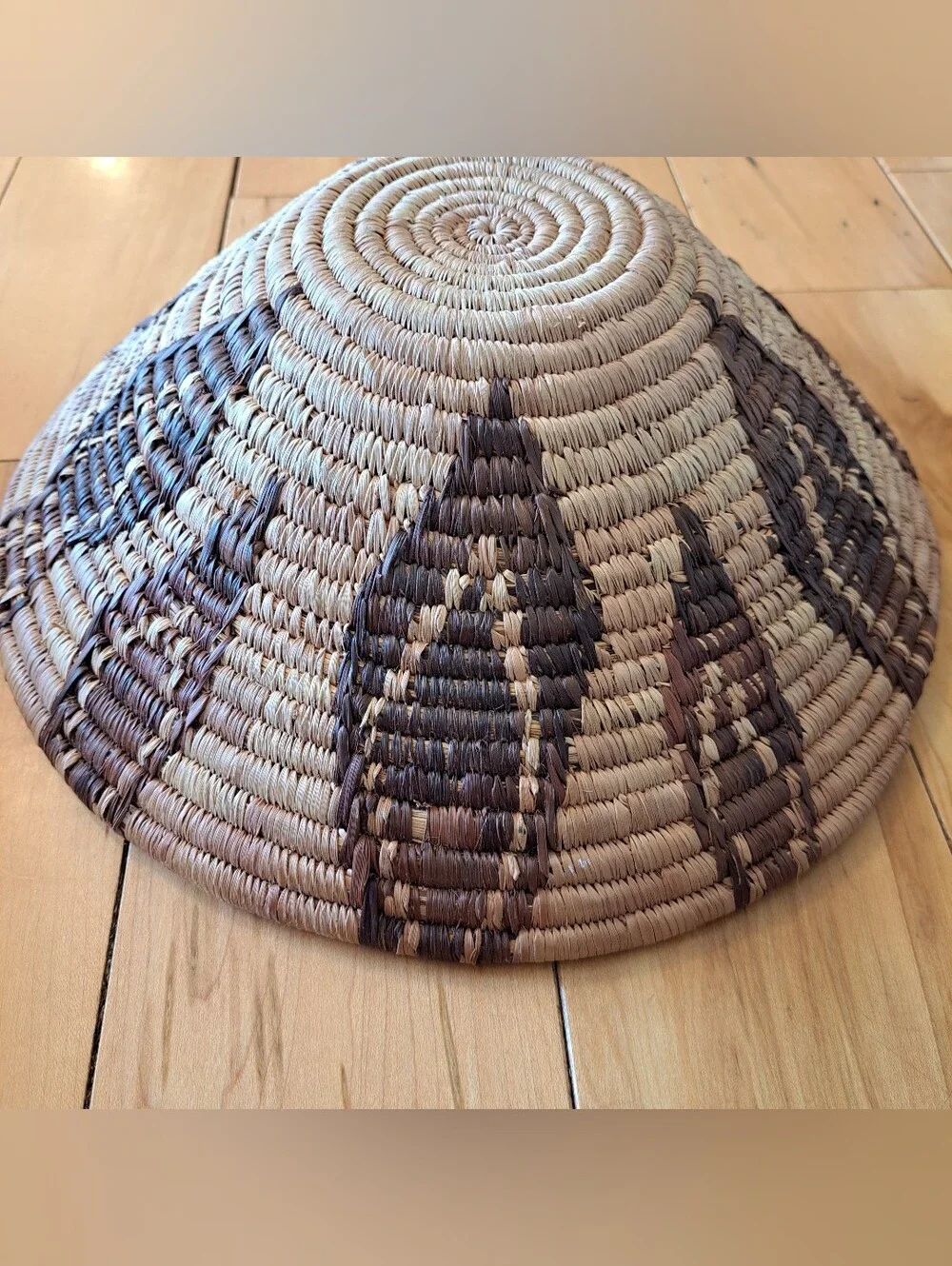 AFRICAN COIL BASKET BOWL WOVEN 12.25